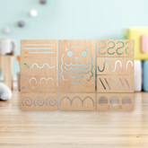 Set șabloane creative din lemn - Exerciții educative pentru copii